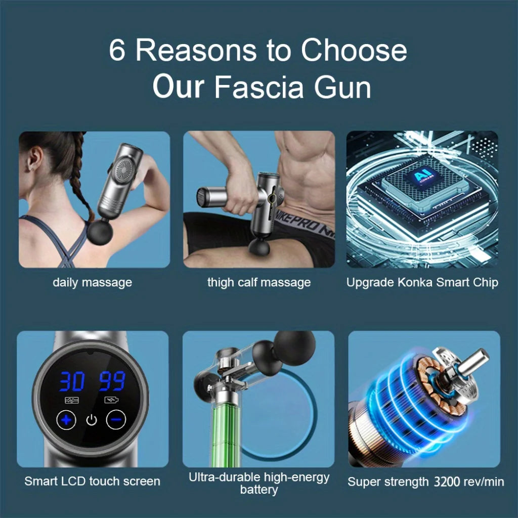 Percussion Massage Gun — 6-Speed Deep Tissue